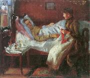 Lovis Corinth Vater Franz Heinrich Corinth auf dem Krankenlager USA oil painting artist
